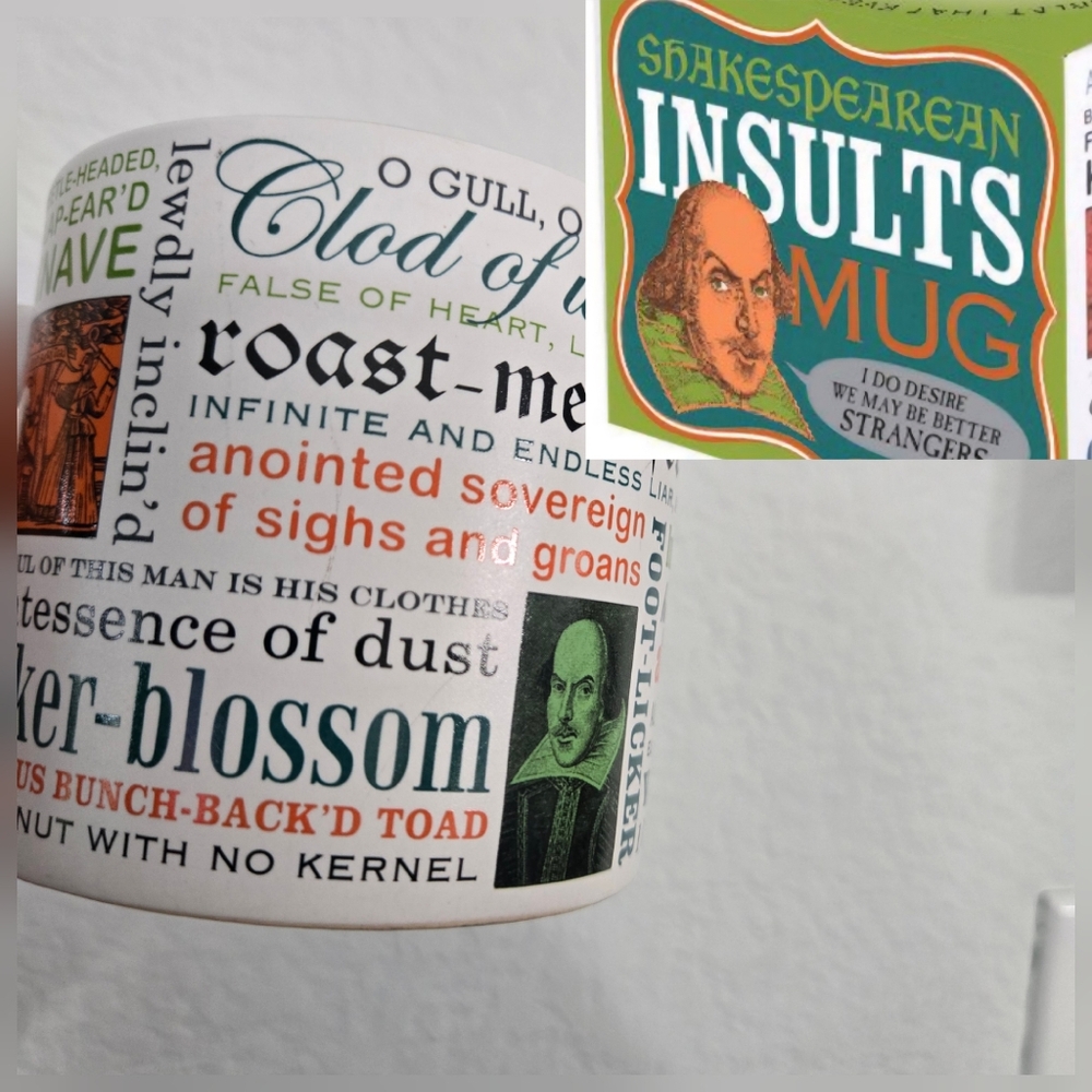 Shakespeare Mug By The Unemployed Philosophers Guild Shakespearean Insults